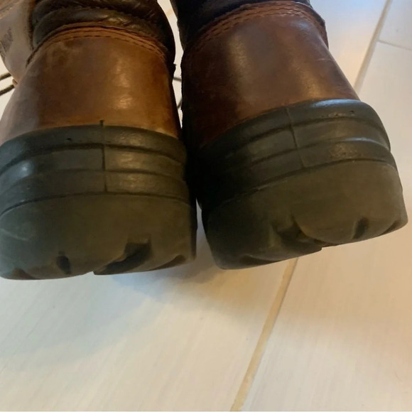 Red Wing Shoes Brown Poplar  Frontier Leather Work Steel Toe Boots 9.5 - Picture 5 of 14